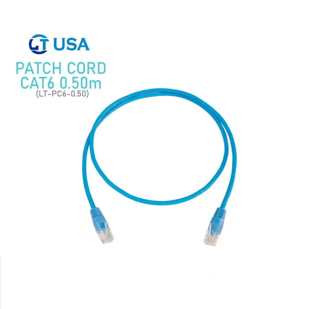 PATCH CORD CAT 6 LSZH AZUL 0.50CM LT-USA