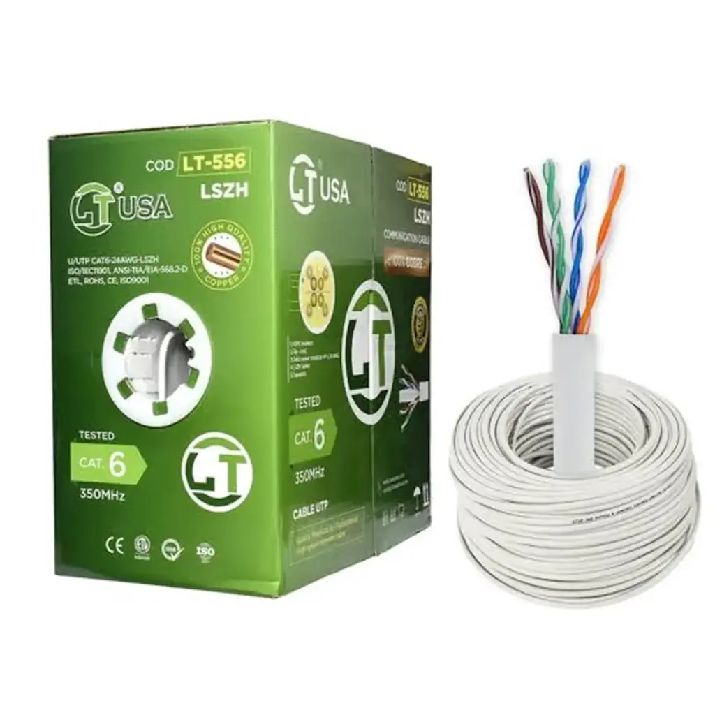 CABLE CAT6 UTP-LSZH- 1 24AWG 305MT INTERIORES BLANCO LT USA LT-556