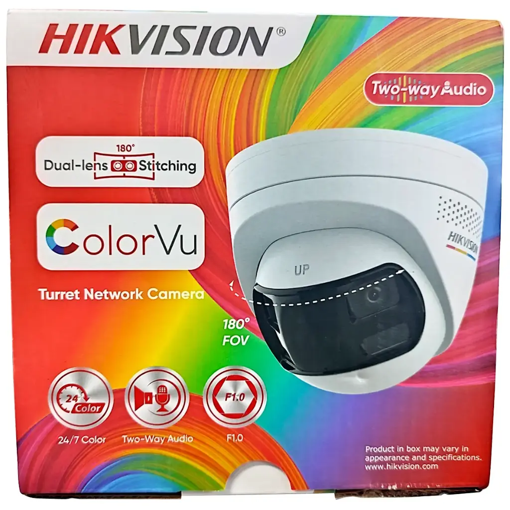 DOMO IP DOBLE LENTE 180° 6MP 2.8MM SMART HYBRID LIGHT IR30M HIKVISION HK-DS2CD1367G2HP-LIUF/SRB
