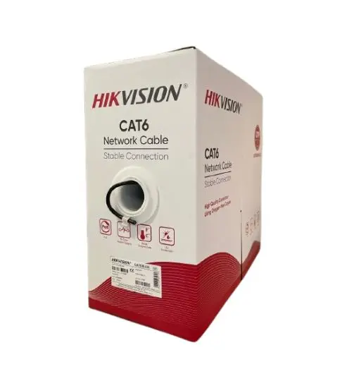 ROLLO DE CABLE UTP CAT6 EXTERIOR 4 PARES HIKVISION COBRE PURO HK-DS-1LN6-OUSPE