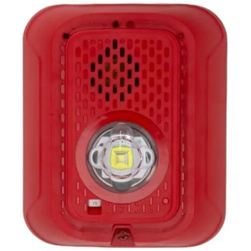 SYSTEM SENSOR SIRENA ESTROBO ROJA CERTIFICACION UL P2RLED-P