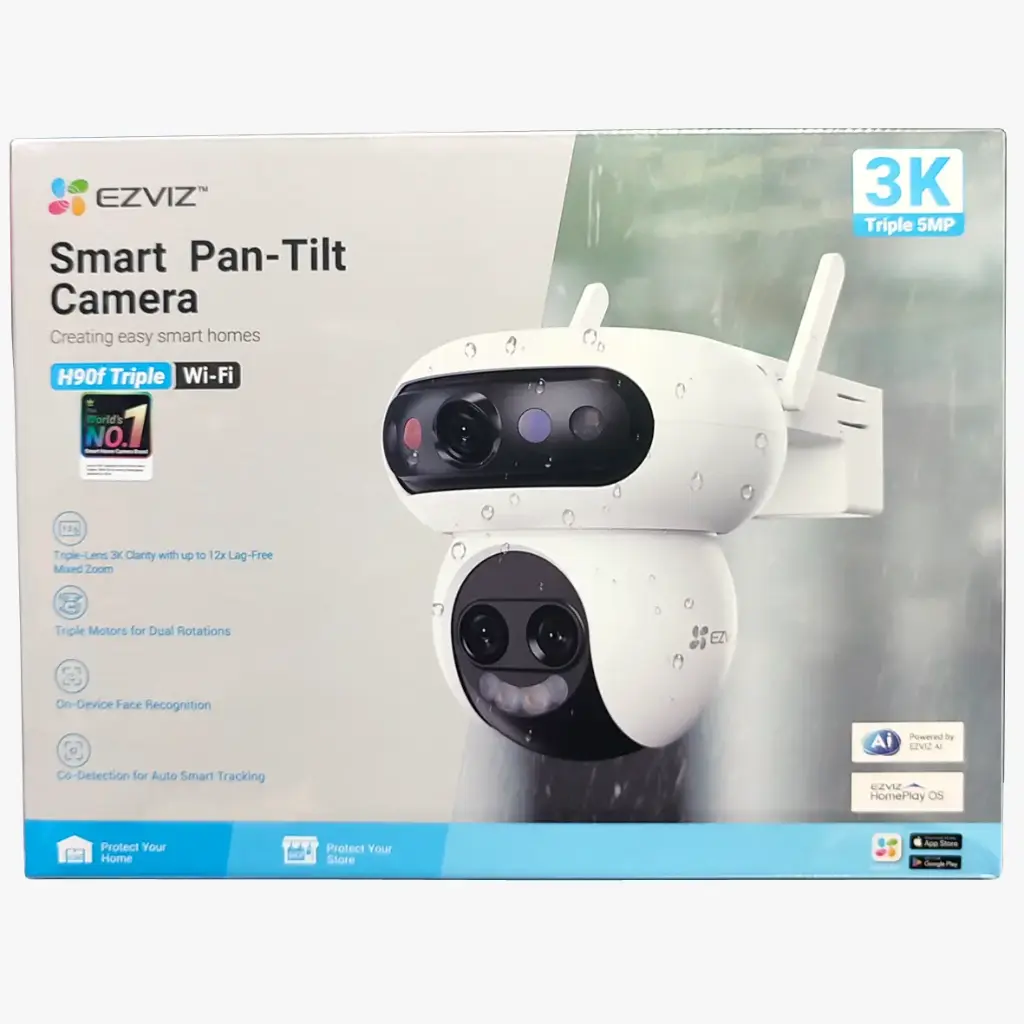 CAMARA EZVIZ H90F PT LENTE TRIPLE EXTERIOR 3K 5MP&5MP WIFI LENTE 2.8+6+12MM CS-H90F-R105-8GT5W