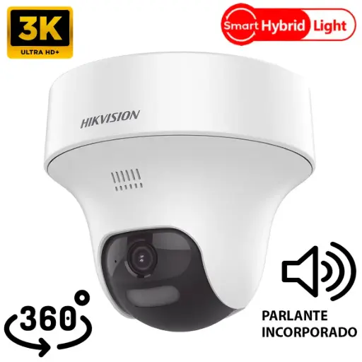 [HK-DS2CE70K0T-PTLTS] CAMARA DOMO PT 360º 3K 5MP TURBO 8.0 SMARTHYBRID BIDIRECCIONAL IR 25M 2.8 MM HK-DS2CE70K0T-PTLTS HIKVISION