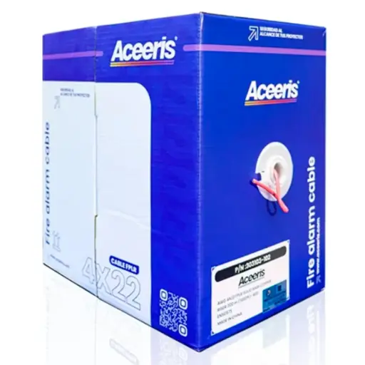 [ACEE4X22FPLR] CABLE UL 4X22 AWG INCENDIO, FPLR ACEERIS,UNSHIELD,100% COBRE 