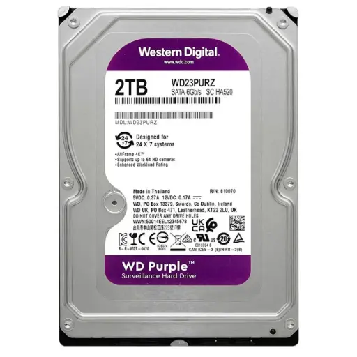 [SE-HDD2TB] DISCO DURO DE 2TB WESTERN DIGITAL PURPURA PARA CCTV