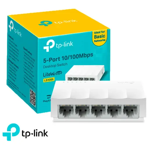 [TL-SF1005] SWITCH DE 5 PUERTOS 10/100Mbps TP LINK TL-SF1005 PLASTICO