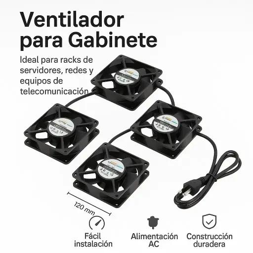KIT 4 VENTILADORES NACIONAL PARA GABINETES