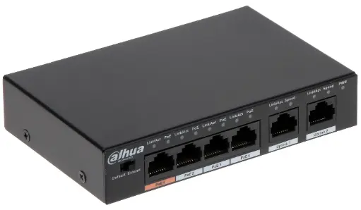 [DH-PFS3006-4ET-60] SWITCH POE 2.0 NO ADMINISTRABLE 4 PUERTOS POE + 2 UP LINK 10/100 DH-PFS3006-4ET-60 (EXTEND MODE)