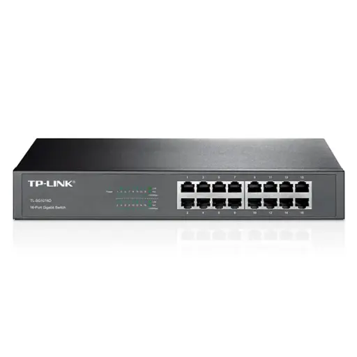 [TL-SG1016D] SWITCH DE 16 PUERTOS GIGABIT METALICO RACKEABLE TL-SG1016D TP-LINK