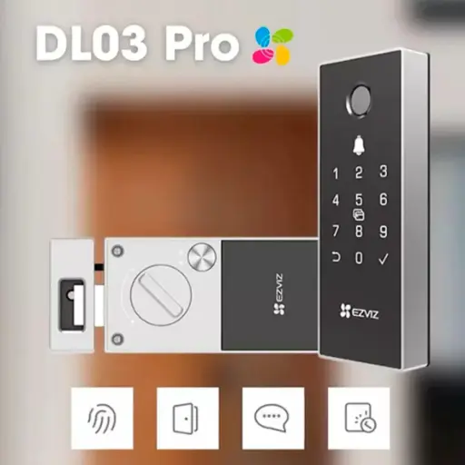 [DL03-PRO] CERRADURA INTELIGENTE SMART C/HUELLA, TARJETA Y TECLADO, WIFI, BLUETHOOTH DL03-PRO EZVIZ