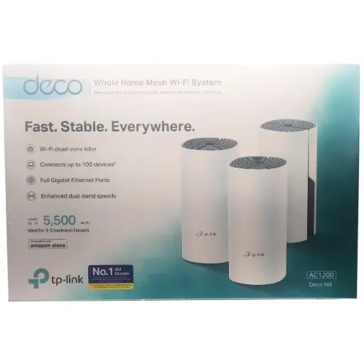 [DECO M4-3] DECO GIGABIT M4-3 AC1200 WIFI MESH TP LINK 370m CUADRADOS
