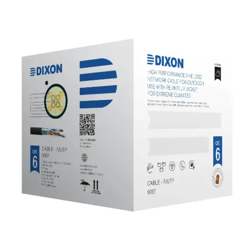 [DIXON 9067] CABLE F/UTP Cat. 6 4Px23 AWG – 305m – 9067 – PARA USO EXTERIOR
