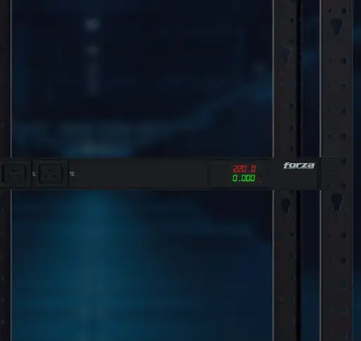 [FPD-1012M1U] PDU - RACK-MOUNTABLE - AC 200/240 V - 10 TOMAS DE CORRIENTE 4000W - 8-C13 2-C19 1U SPD METERED FORZA FPD-1012M1U