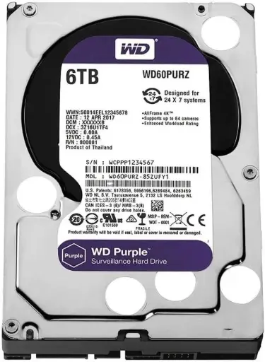 [SE-HDD6TB] DISCO DURO DE 6TB WESTERN DIGITAL PURPURA PARA CCTV