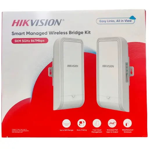 [HK-DS-3WF02-5AC/O] KIT BRIDGE INALAMBRICO EXTERIOR 5GHZ 867MBPS 1-5 KM HK-DS-3WF02-5AC/O HIKVISION