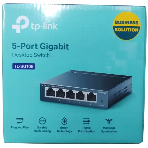 [TL-SG105] SWITCH DE 5 PUERTOS GIGABIT METALICO SG105 TP LINK