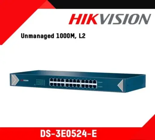[DS-3E0524-E(B)] SWITCH DE 24 PUERTOS GIGABIT FULL DUPLEX AUTO-Negotiation HIKVISION DS-3E0524-E(B)