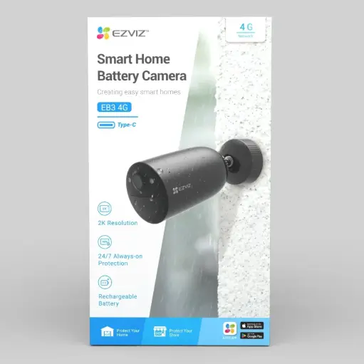 [CS-EB3-R200-1K3FL4GA] CAMARA EZVIZ EB3 4G 2K 3MP | 5200mAh | CS-EB3-R200-1K3FL4GA