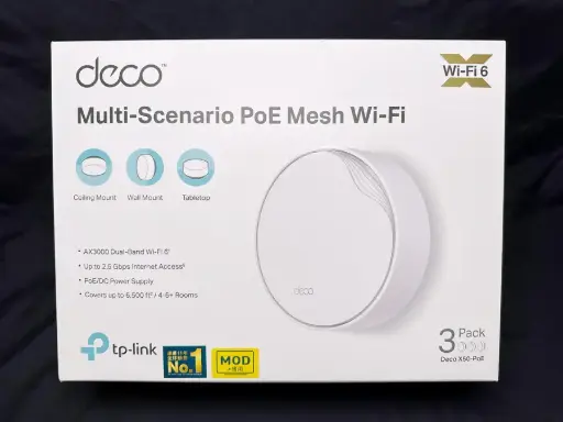 [TP-DECO-X50-POE(3P)] SISTEMA WIFI 6 CON POE MESH AX3000 HOME DECO X50 POE (PACK X 3)