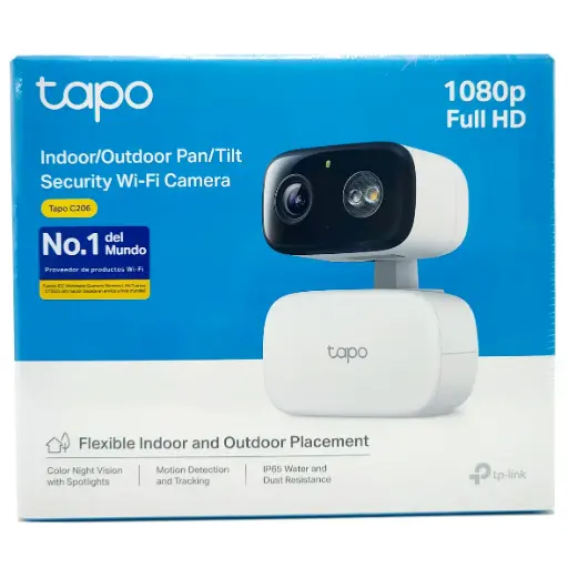 [TAPO C206] CAMARA DOMO INTERIOR/EXTERIOR 360 TAPO C206 FULL HD 2MP WIFI | IR 10M A COLORES