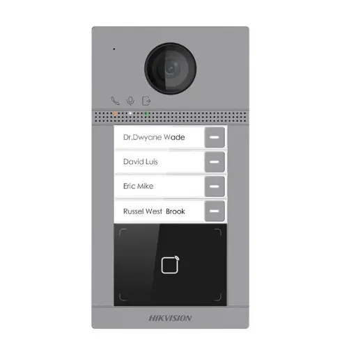 [HK-DS-KV8413-WME1] PORTERO DE 4 PUNTOS CON CAMARA Y LECTOR RF IP HIKVISION HK-DS-KV8413-WME1