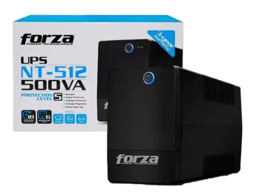 [FZ-NT-512U] UPS 6 TOMAS 220V /500VA/250W FORZA FZ-NT-512U