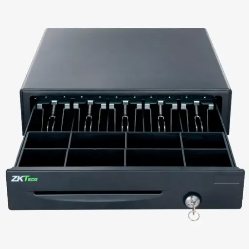 [ZKC0508-24] ZKTECO ZKC0508-24 Gaveta cajón de dinero para punto de venta 5 billetes, 8 monedas