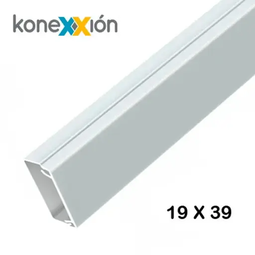 [7102013919] CANALETA ADHESIVA DE 39x19 BLANCO KONEXXION