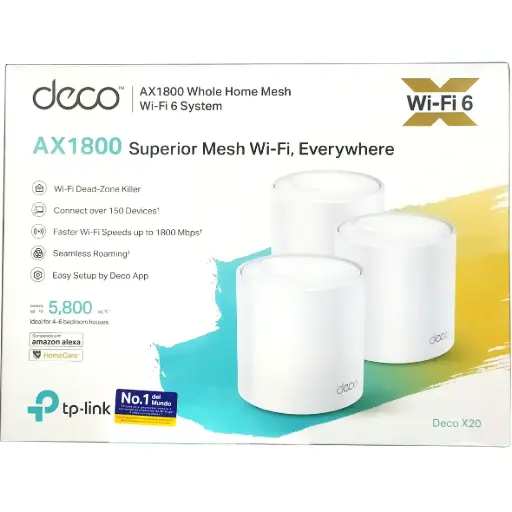 [DECO X20-3] DECO GIGABIT X20-3 AX1800 WIFI 6 MESH TP LINK 538m CUADRADOS