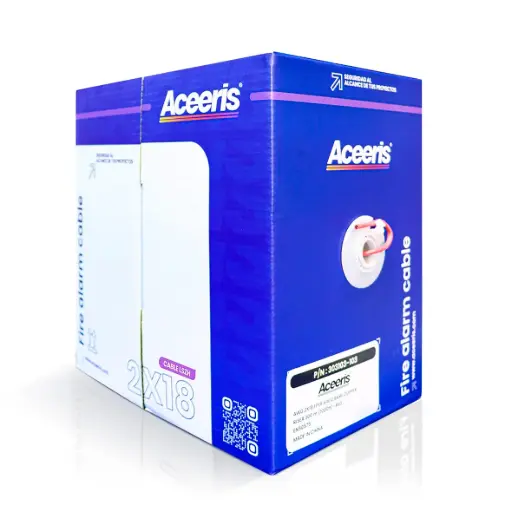 [ACEE-2X18LSZH] CABLE UL 2X18 AWG FPL LSZH AWG INCENDIO, FPLR ACEERIS,UNSHIELD,100% COBRE