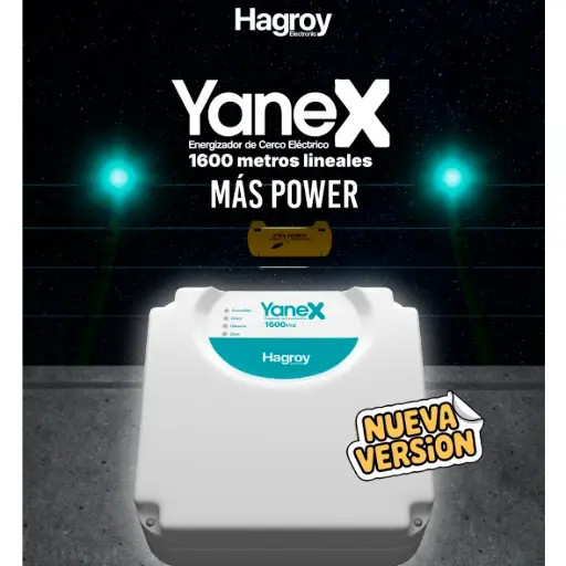 [HG-YANEX1600] KIT PANEL ELECTRIFICADOR YANEX 1600 CERCO ELECTRICO 1600m LINEALES | 1 Zona | HG-YANEX1600