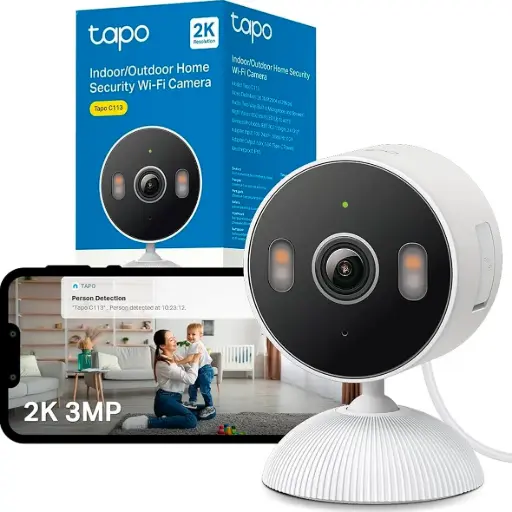 [TAPO C113] CAMARA INTERIOR/EXTERIOR IP65 TAPO C113 3MP WIFI | COLOR NIGHT VISION | ALARMA | LLANTO DE BEBE | DETECCION DE PERSONAS