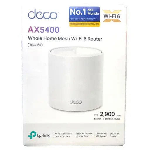 [DECO X60-1] DECO GIGABIT X60-1 AX5400 WIFI 6 MESH TP LINK 269m CUADRADOS 