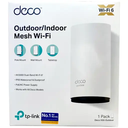 [DECO X50-1 OUTDOOR] DECO GIGABIT X50-1 OUTDOOR AX3000 WIFI 6 MESH TRABAJA CON TODOS LOS DECOS TP LINK