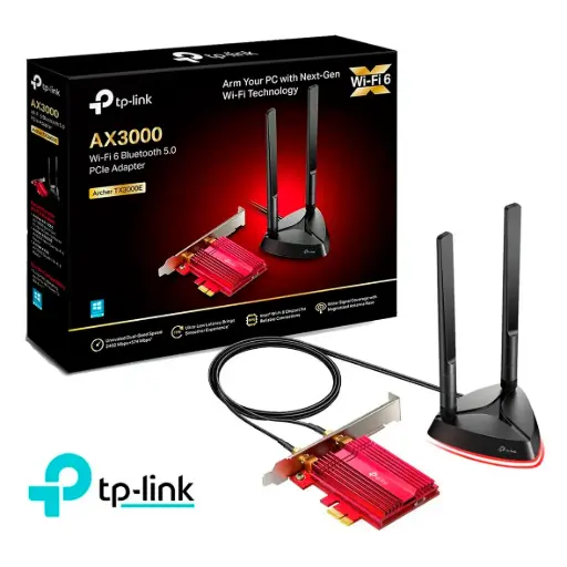 TP Link Inalámbrico PCIe Expres Archer TX3000 WiFi 6 - Adaptador Tp-Link Archer Tx3000 Tarjeta Pcie Wifi 6 Califica este producto