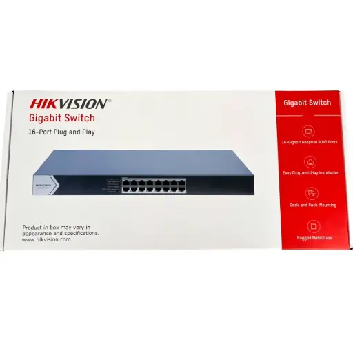 [DS-3E0516-E(C)] SWITCH DE 16 PUERTOS GIGABIT FULL DUPLEX AUTO-Negotiation HIKVISION DS-3E0516-E(C)