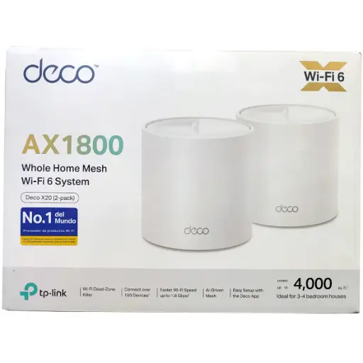 [DECO X20-2] DECO GIGABIT X20-2 AX1800 WIFI 6 MESH TP LINK 370m CUADRADOS