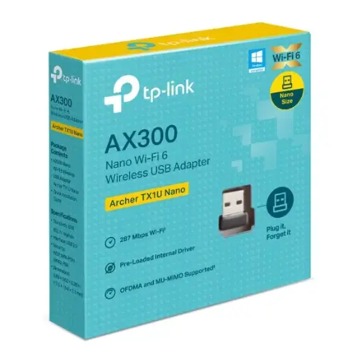 [ARCHER TX1U NANO] ADAPTADOR USB WIFI ARCHER TX1U NANO DOBLE BANDA WIFI6 AX300 | DRIVER INTEGRADO TP LINK 