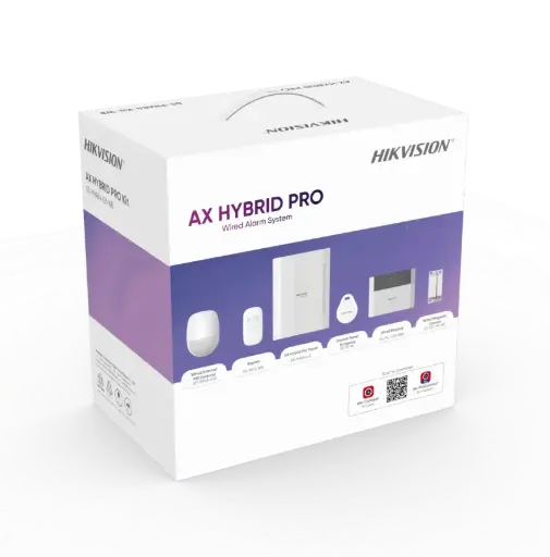 [HK-DS-PHA64-KIT] KIT DE ALARMA HIBRIDA 8Z CON DISPOSITIVOS CABLEADOS AX HYBRID PRO HK-DS-PHA64-KIT