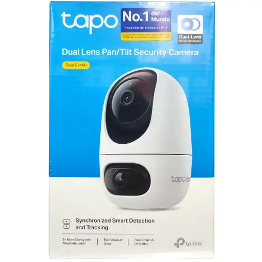 [TAPO C245D] CAMARA TAPO C245D DOBLE LENTE 2K DE 3MP&3MP INTERIOR | VISION NOCTURNA | DOBLE VIA AUDIO | IA NOTIFICACIONES | SMART TRACKING SINCRONIZADO | GRAN ANGULAR 122°