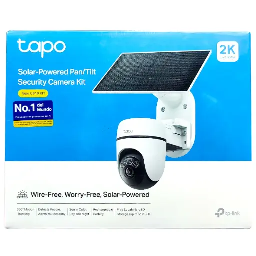 [TAPO C610 KIT] CÁMARA TAPO C610 KIT GIRATORIA 2K 3MP DE VIGILANCIA WI-FI SOLAR CON BATERÍA RECARGABLE 6700mAh Y DETECCIÓN IA | FULL COLOR EN LA NOCHE Y GRAN ANGULAR 130º