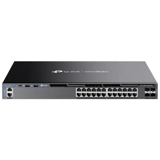 [SG6428X] SWITCH ADMINISTABLE OMADA L3, 24 Gb, 4 SFP+ 10G, 128Gbps, JUMBO 9K, ACL, OSPF, VRRP, DHCP RELAY, STACKING 8U, FUENTE REDUNTANTE SG6428X
