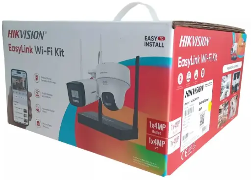 [HK-NKS424W02H] KIT EASYLINK CON NVR 4CH + BULLET + TURRET DE 4MP WIFI HK-NKS424W02H