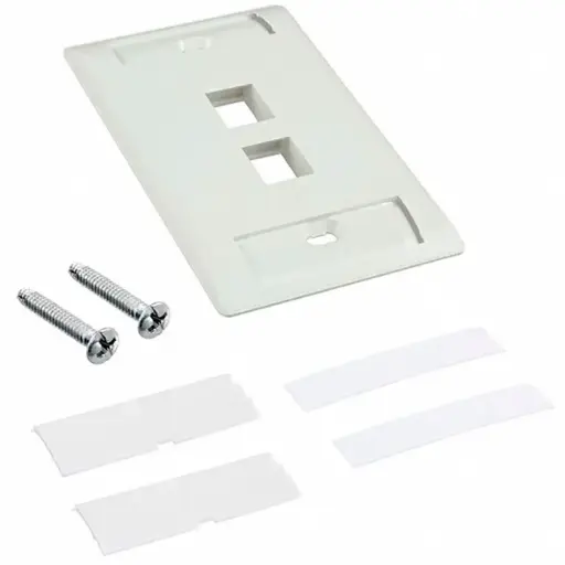FACE PLATE DE 2 PUNTOS CON ETIQUETA COMMSCOPE COD: 1-2111009-3