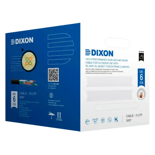 [DIXON 3067] DIXON 3067 CABLE F/UTP Cat6 CCA 23AWG PE Exterior Negro 305m 