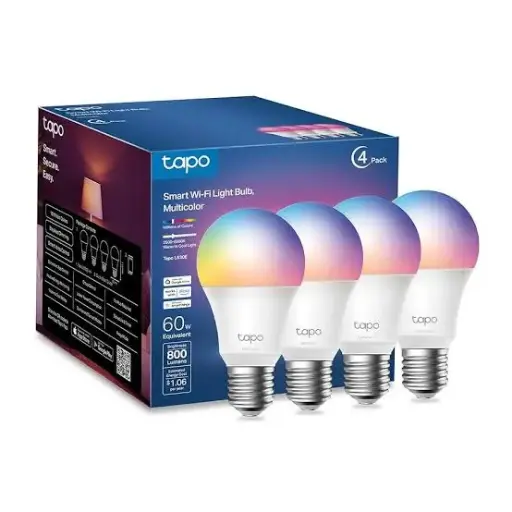 [L530E-4] FOCO BOMBILLA LED TP-LINK L530E AUMENTO DE BRILLO CON APP PACK DE 4 UNIDADES 