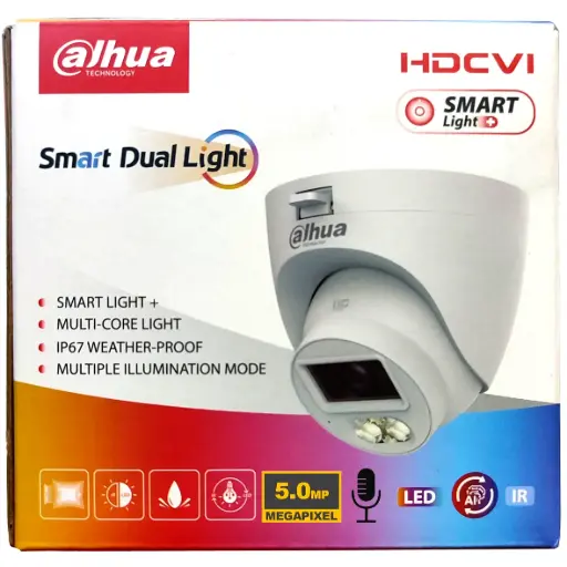 [DH-HAC-HDW1500CLQN-IL-A] CAMARA DOMO 5MP - 2.8MM- HDCVI - LITE - ILUMINACION DUAL INTELIGENTE - IP67 - 12VDC - IR 20M DAHUA DH-HAC-HDW1500CLQN-IL-A