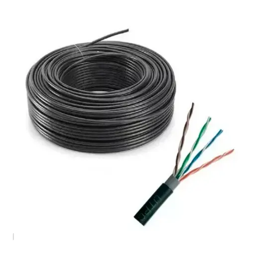 [HK-DS-1LN5EO-UU/E] ROLLO DE CABLE UTP CAT5E EXTERIOR 4 PARES HIKVISION COBRE PURO HK-DS-1LN5EO-UU/E