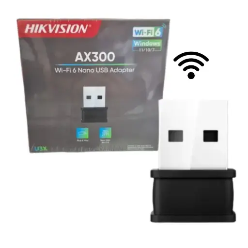 [HK-DS-3WRU3X] ADAPTADOR USB NANO WI-FI 6 AX300 HIKVISION HK-DS-3WRU3X