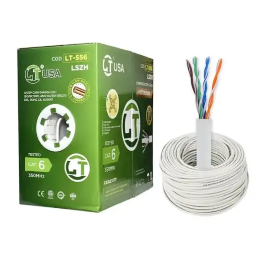 [LT-556] CABLE CAT6 UTP-LSZH- 1 24AWG 305MT INTERIORES BLANCO LT USA LT-556